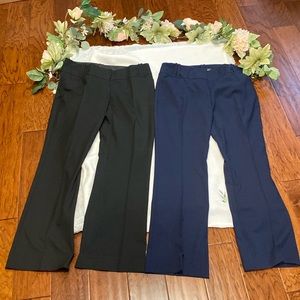 2 pairs of The Limited trousers size 8S in black and navy.